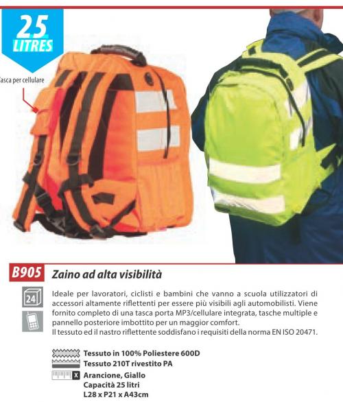 ZAINO AD ALTA VISIBILITà